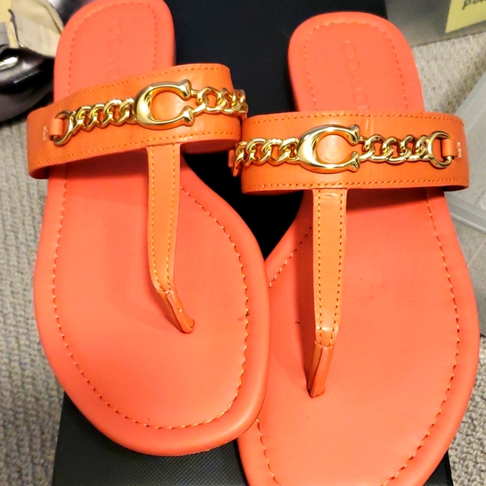 Coach summer slippers in excellent condition